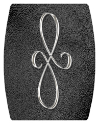 DAREC 601 SL SH BK Silver Scroll Shimmer Black Background